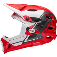 BELL Super DH MIPS Mat Red/White/Black L