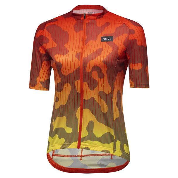 GORE Rain Camo Jersey Womens fireball 36