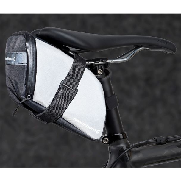 BLACKBURN Grid Large Seat Bag Black Reflective
