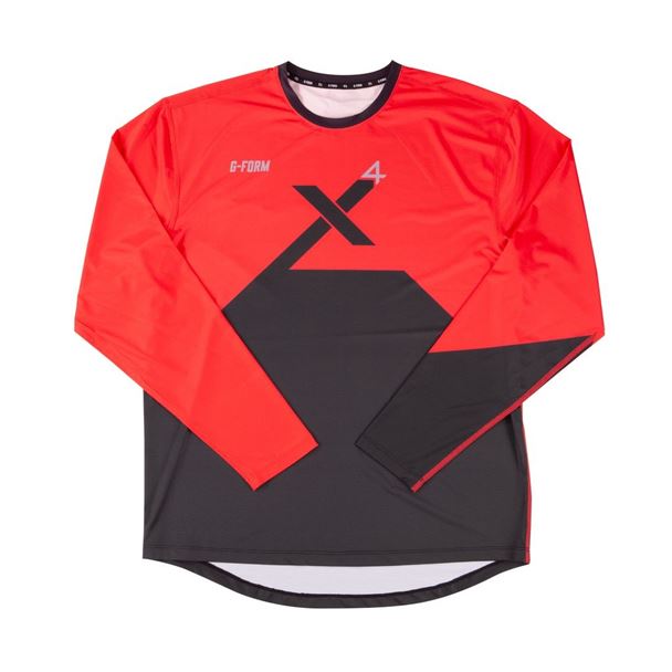 G-FORM Youth Pro-X4 L/S Bike Jersey L/XL Red/Black
