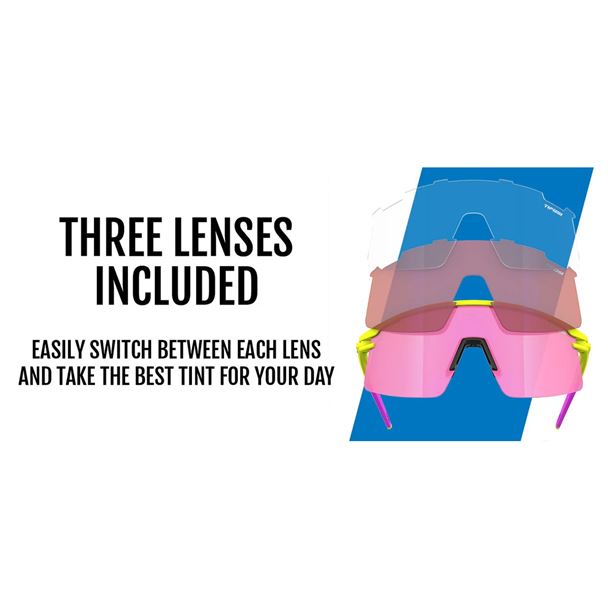 TIFOSI Moab Lite Speed Yellow (Clarion Sunset Pink/AC Red/Clear)