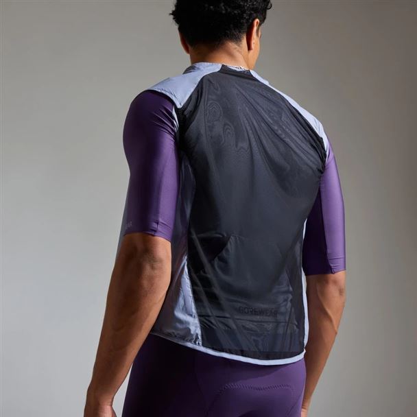 GORE Distance Windbreaker Vest Mens amethyst grey XL