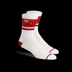 CRANKBROTHERS Icon MTB Sock Splatter White/Red S/M