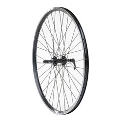 Výplet 559/26" zadní, ráfek dvoustěnný černý disk, náboj Shimano kazeta 8/9 sp centerlock