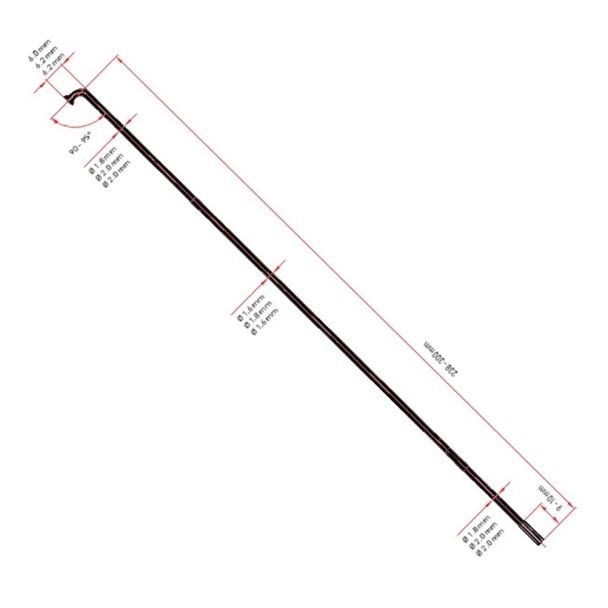 Drát DT-competition 2.0/1.8x296mm-black