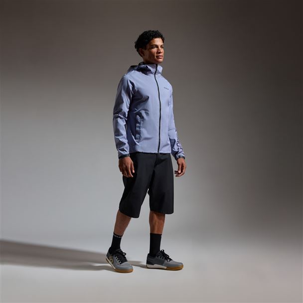 GORE LUPRA GORE-TEX Hooded Logo Jacket Mens amethyst grey/purple indigo L