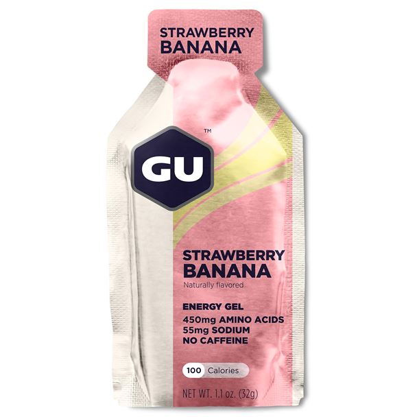 GU Energy Gel 32 g Strawberry Banana 1 SÁČEK (balení 24ks)