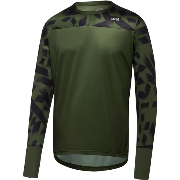 GORE TrailKPR Daily Long Sleeve Shirt Mens utility green/black S