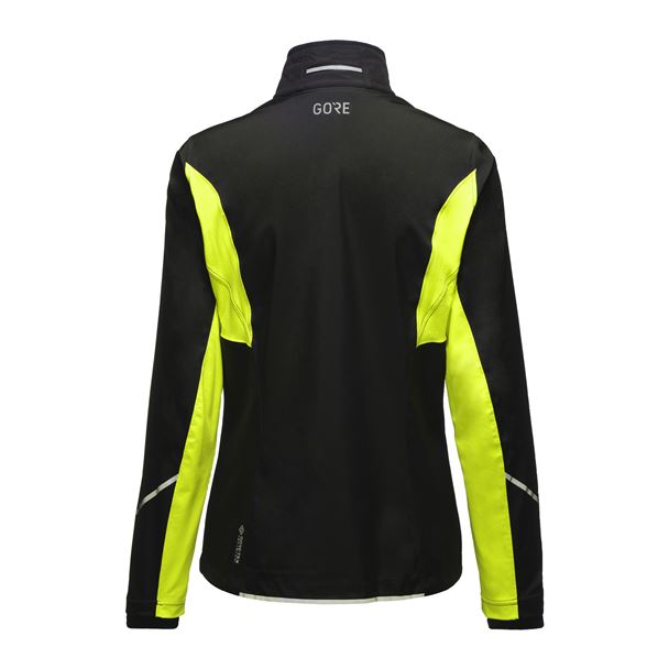 GORE R3 Wmn Partial GTX I Jacket black/neon yellow 44