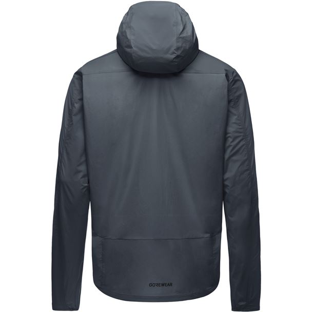 GORE FERNFLOW Hooded Windbreaker Mens lab graphite M