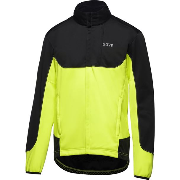 GORE C3 WINDSTOPPER® Thermo Jacket Mens neon yellow / black S