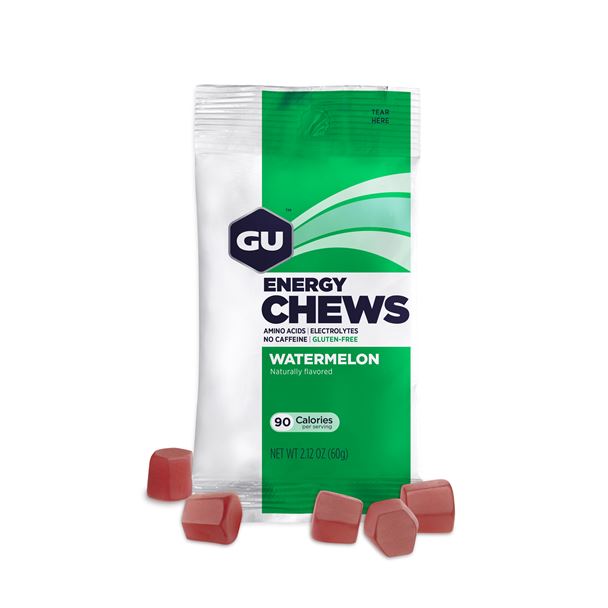 GU Energy Chews 60 g Watermelon 1 SÁČEK (balení 12ks)