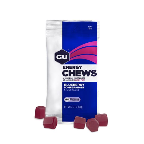 GU Energy Chews 60 g Blueberry Pomegranate 1 SÁČEK (balení 12ks)