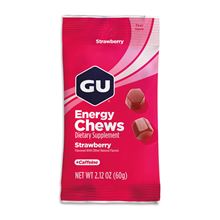 GU Energy Chews 60 g Strawberry 1 SÁČEK (balení 12ks)